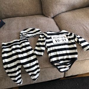 Halloween prisoner costume or pajamas  3-6 month
